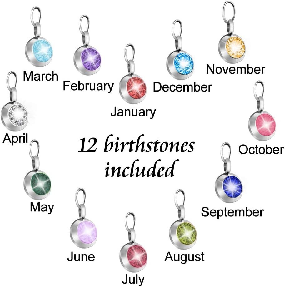 Elegant Heart-Shaped Urn Necklace for Ashes – Personalize with 12 Birthstones