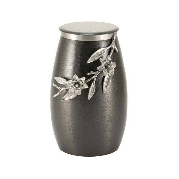 At Peace Memorials Meadow Song Lily Slate/Pewter, Cremation urn for ashes 205 CI