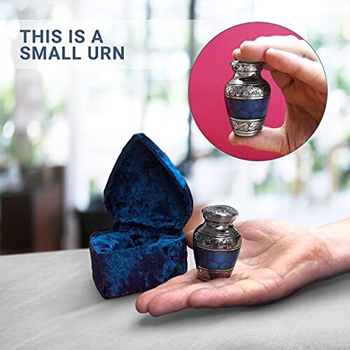 Small Urns for Human Ashes Keepsake – Mini Urns for Baby Girl Pink Tiny Urn