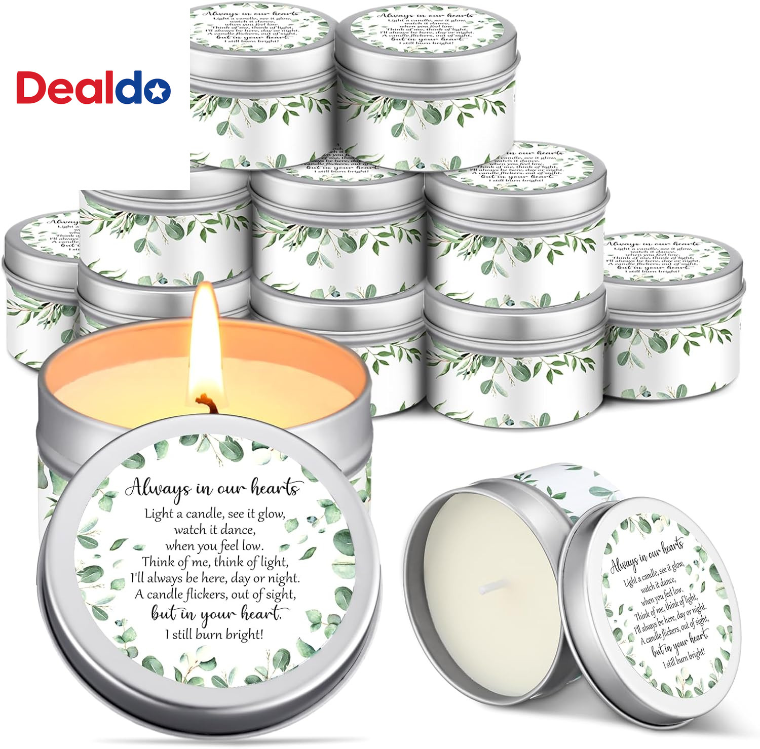 24 Pcs Funeral Memorial Candles Funeral Favors for Guests Celebration of Life Su