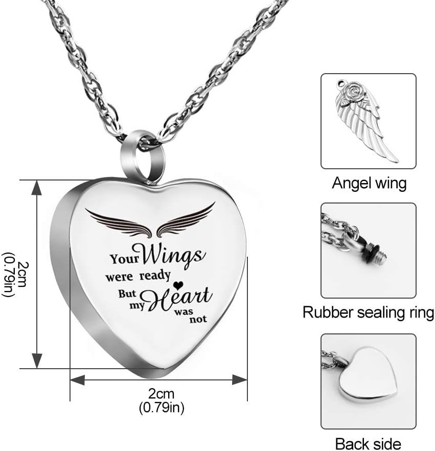 Elegant Heart-Shaped Urn Necklace for Ashes – Personalize with 12 Birthstones