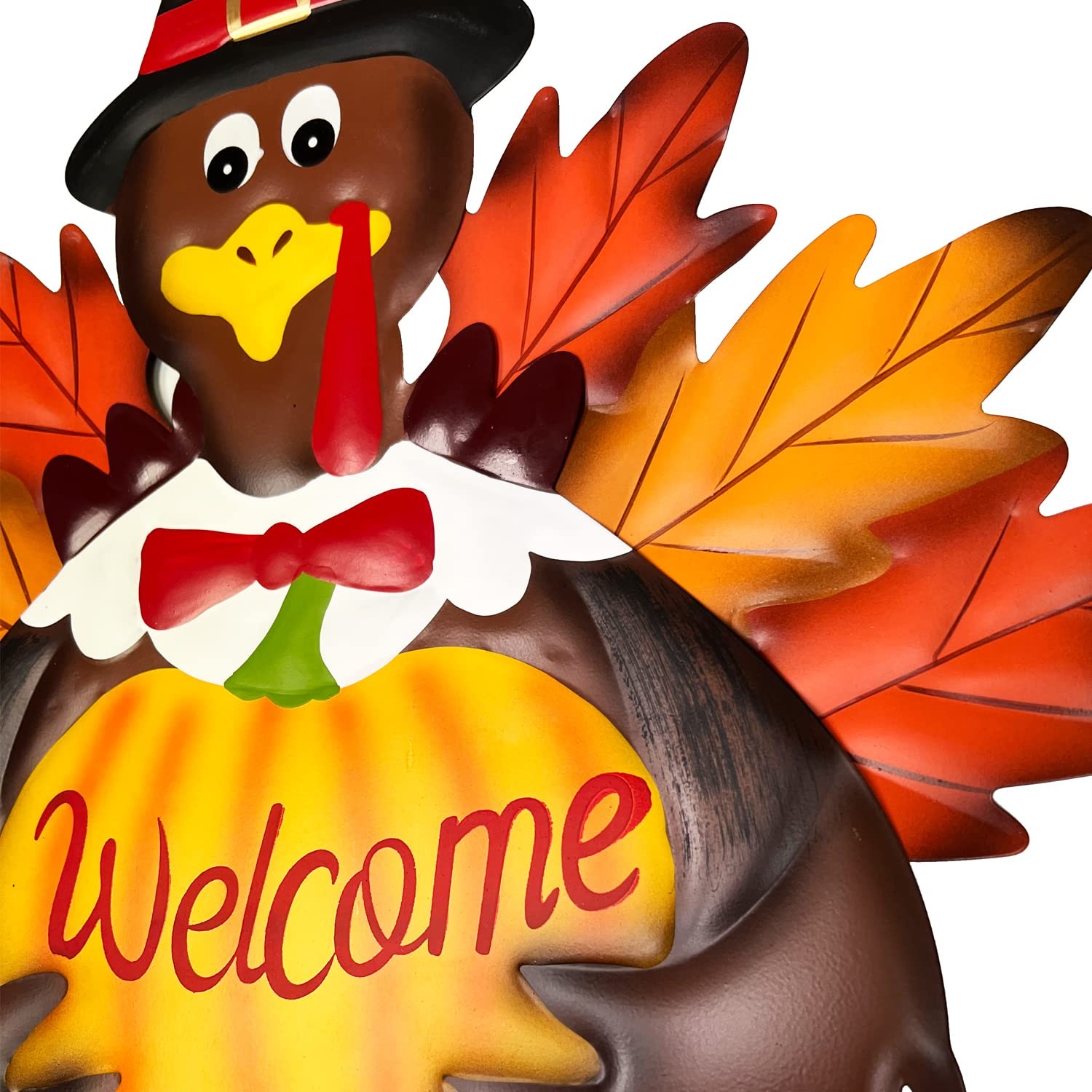 Autumn Metal Garden Stakes, Fall Harvest Thanksgiving Metal Pumpkin Welcome S…