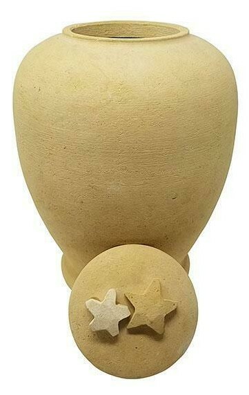Large/Adult 220 Cubic Inch Biodegradable Beige Starfish Funeral Cremation Urn