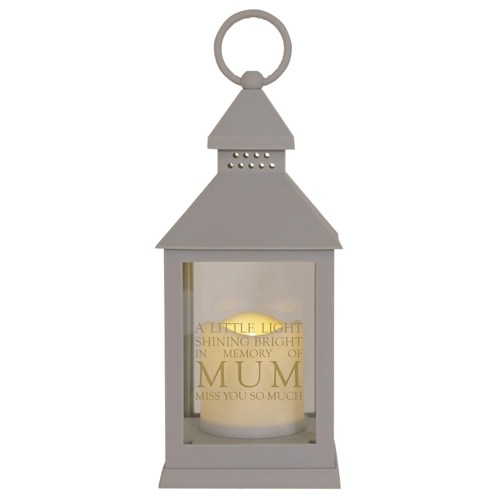 Grey Graveside Memorial Battery Operated LED Lantern – Mum