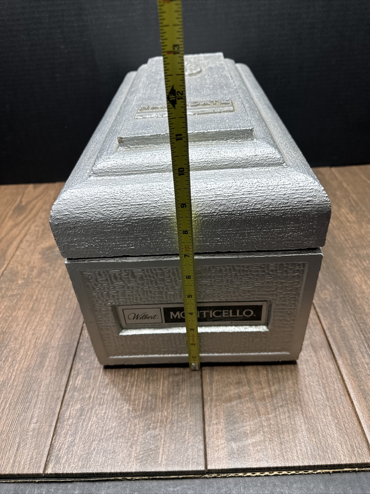Vintage Wilbert Monticello Salesman Sample Concrete Casket Burial Vault