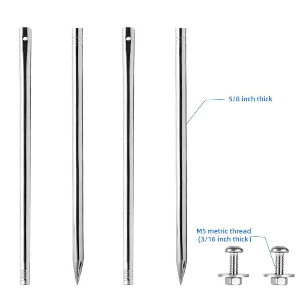 27.6â€œ/2.3ft Metal Stakes for Yard Signs Stainless Steel Hardware Included