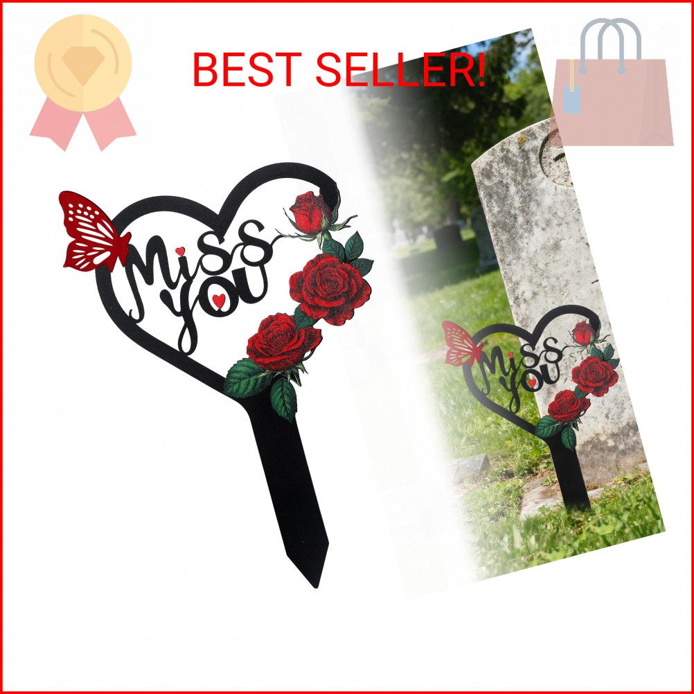 Heart Memorial Plaque Grave Marker for Cemetery,Memorial Grave Markers Cemetery