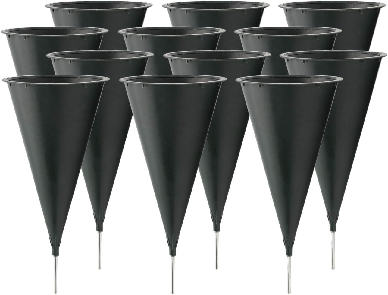 Cemetery Vases for Grave with Spikes Flowers Holder Decorations, Outdoor Memo…