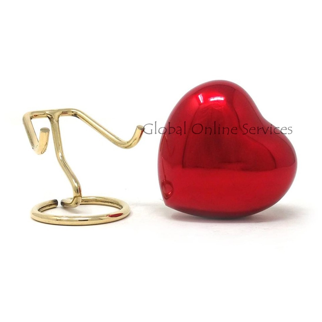 Classic Red Heart Keepsake Urn for Ashes, Memorial heart keepsake