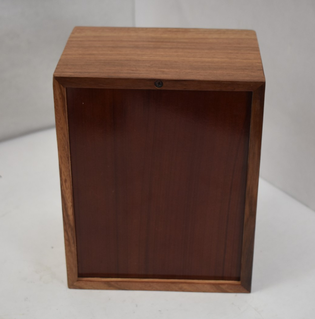 Wooden Urn Box w/ Brass Cross Wooden Cremation URns for Male & Female Brown