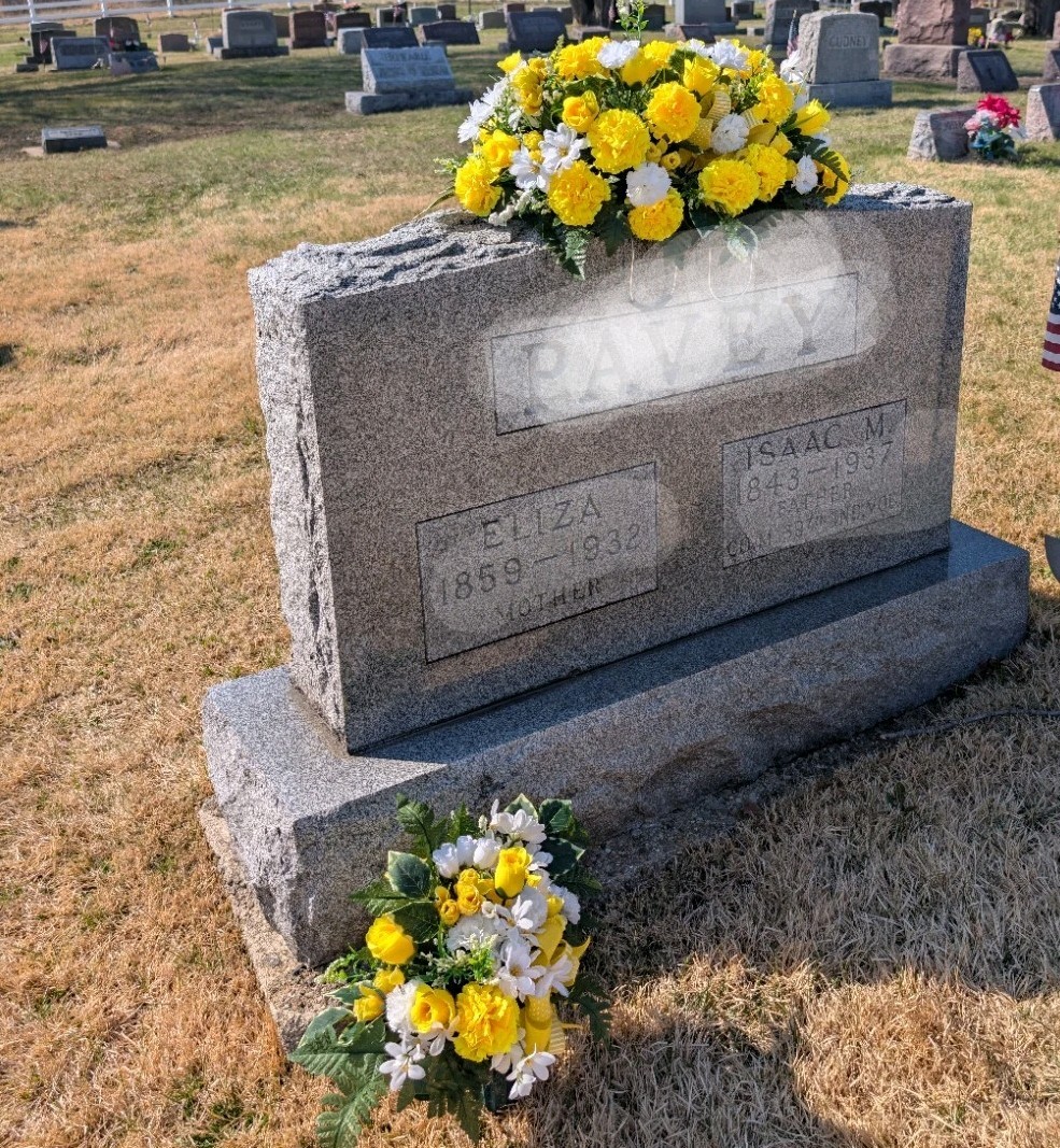 Yellow and White Cemetery Saddle Vase Set, Carnations Headstone Saddle