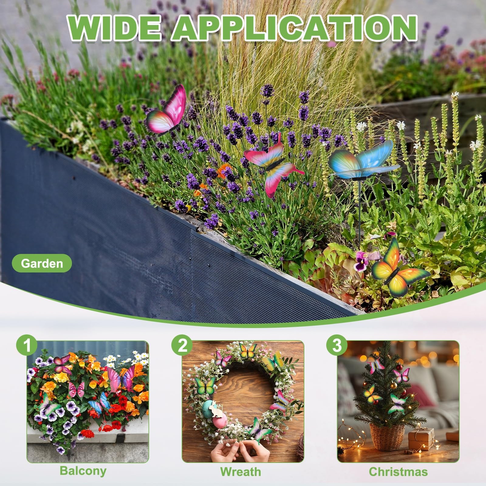 36pcs Waterproof Butterfly Stakes for Indoor Outdoor Garden Decor