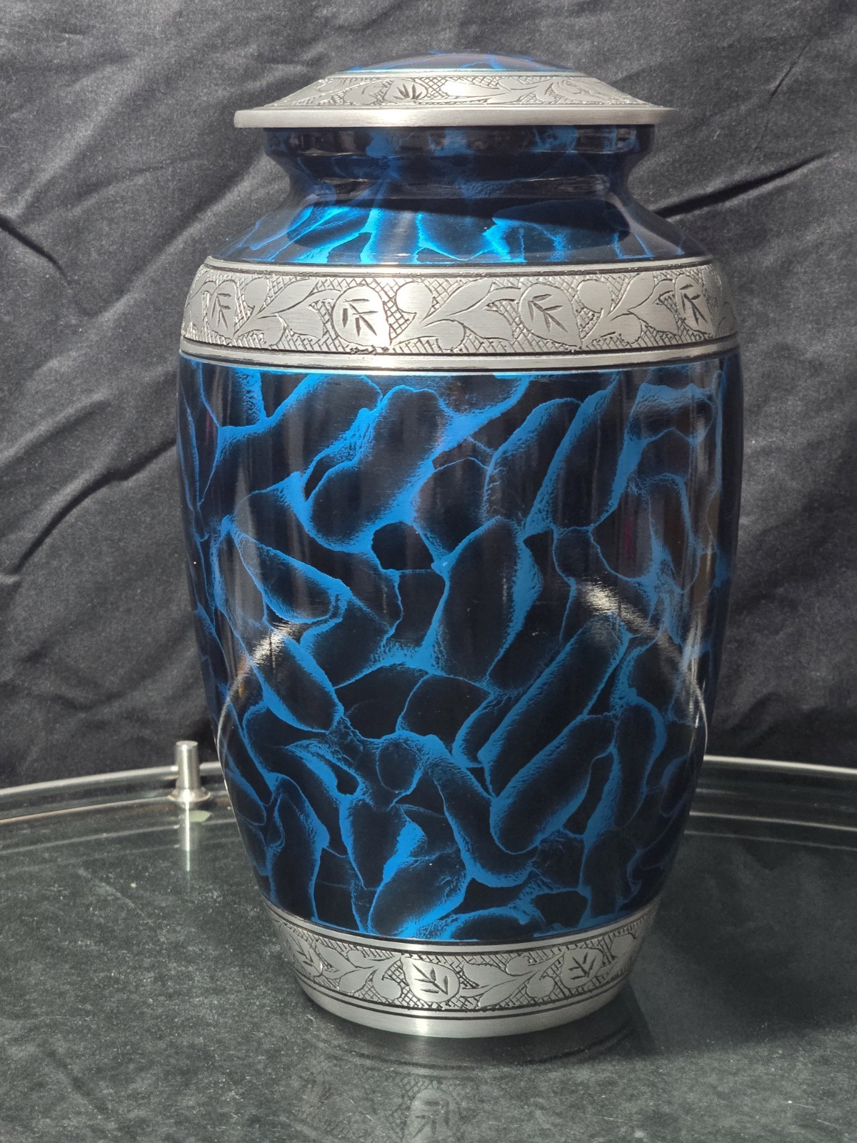 NEW LARGE TURQUOISE DREAM CREMATION URN FOR HUMAN OR PET ASHES 10 1/2 INCHES