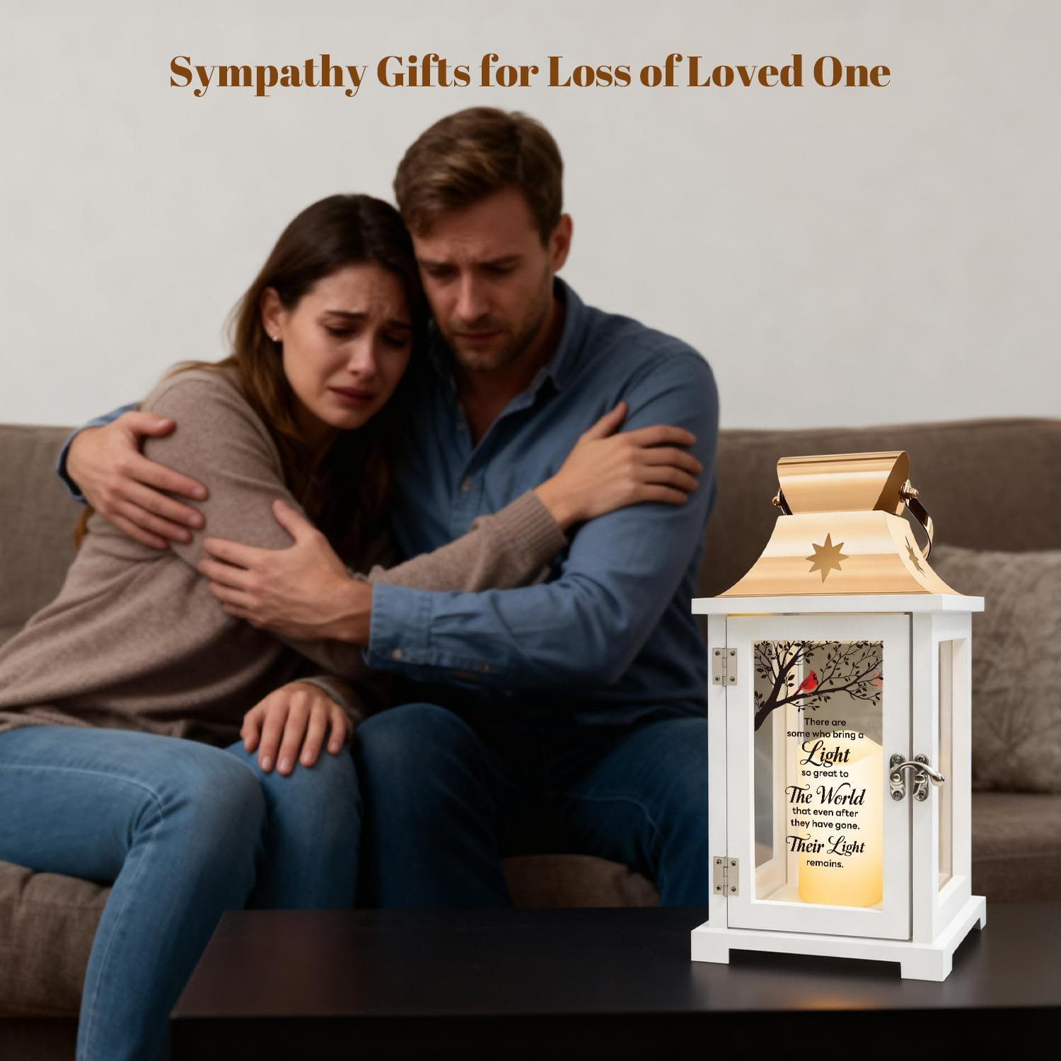 Memorial Lantern – Thoughtful Bereavement Gift for Loss of Loved One, Sympathy a