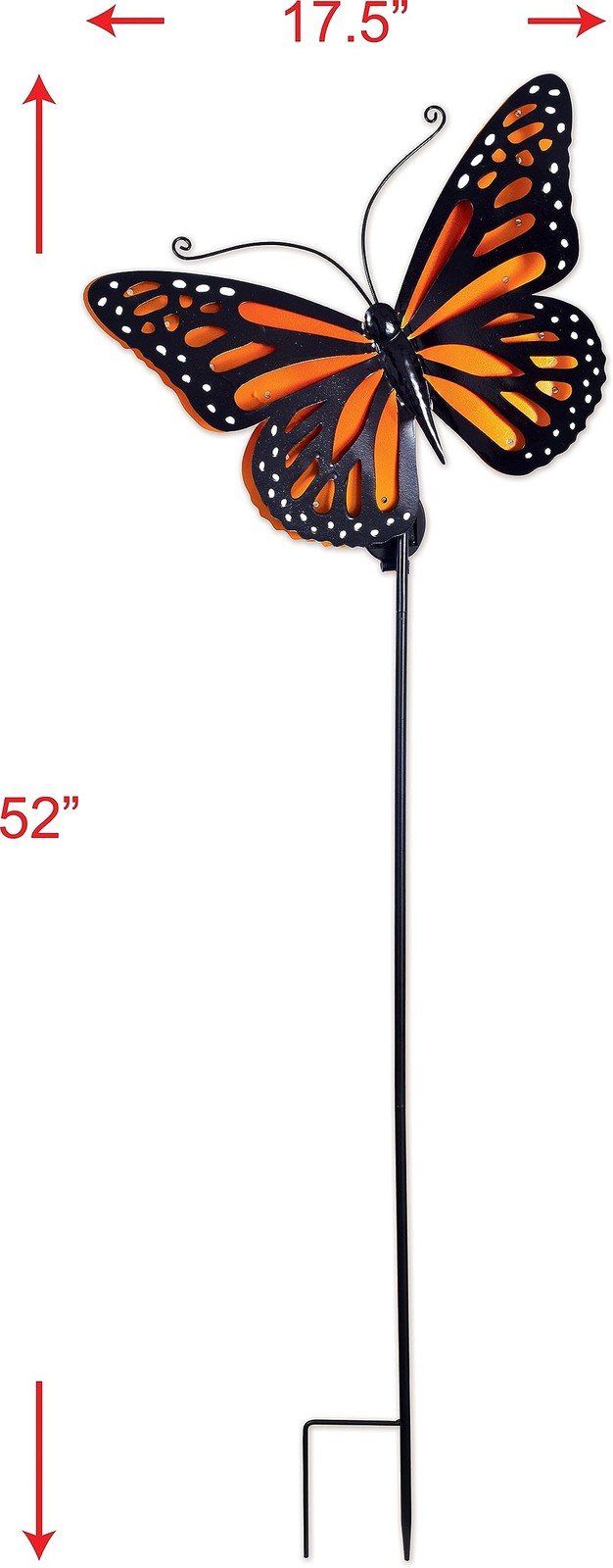 Sunset Vista Designs Decorative Metal Garden Stake with Solar Lights for Outs…