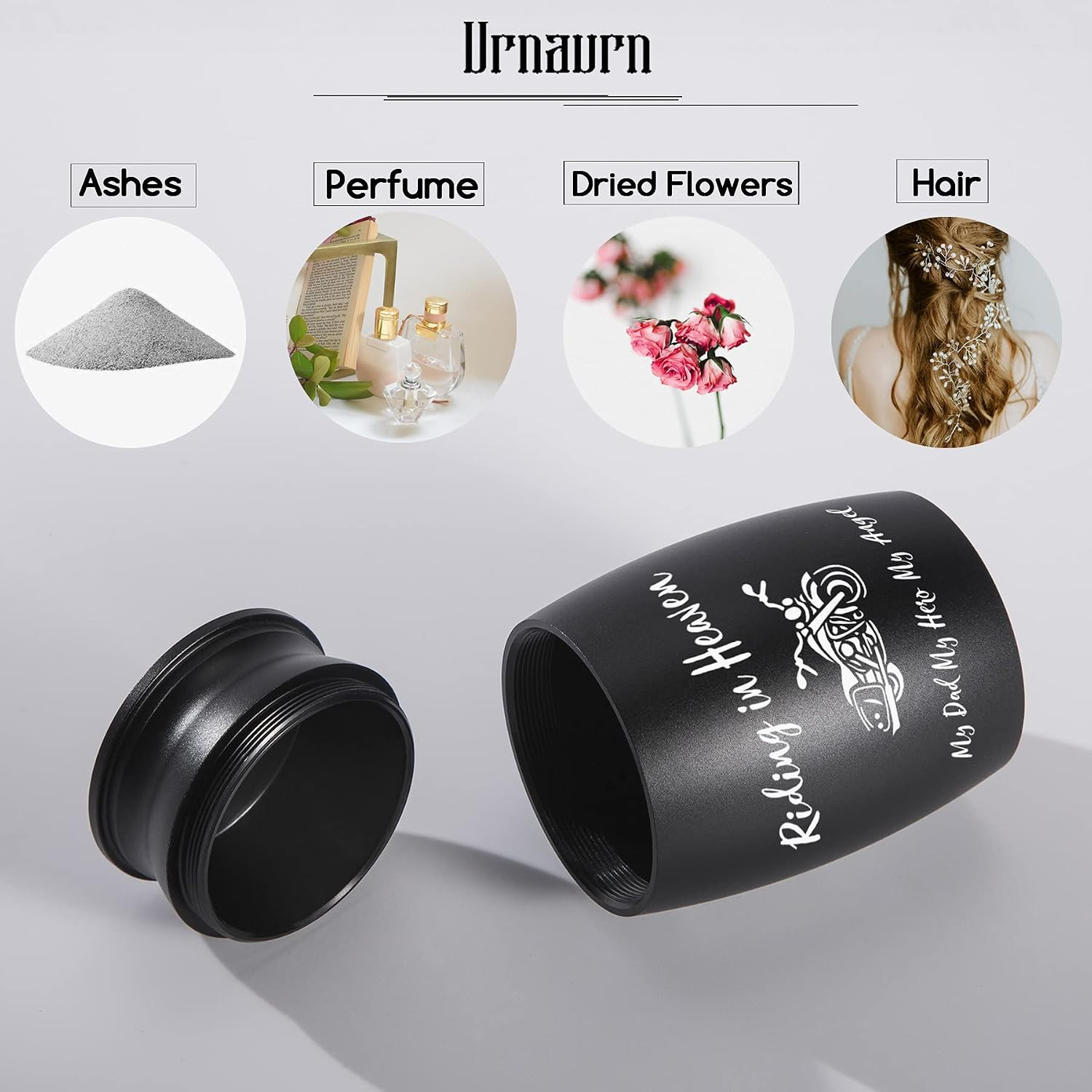 Urns for Dad Ashes, 2.8“ High Small Personal Funeral Cremation Urns, Beautiful P