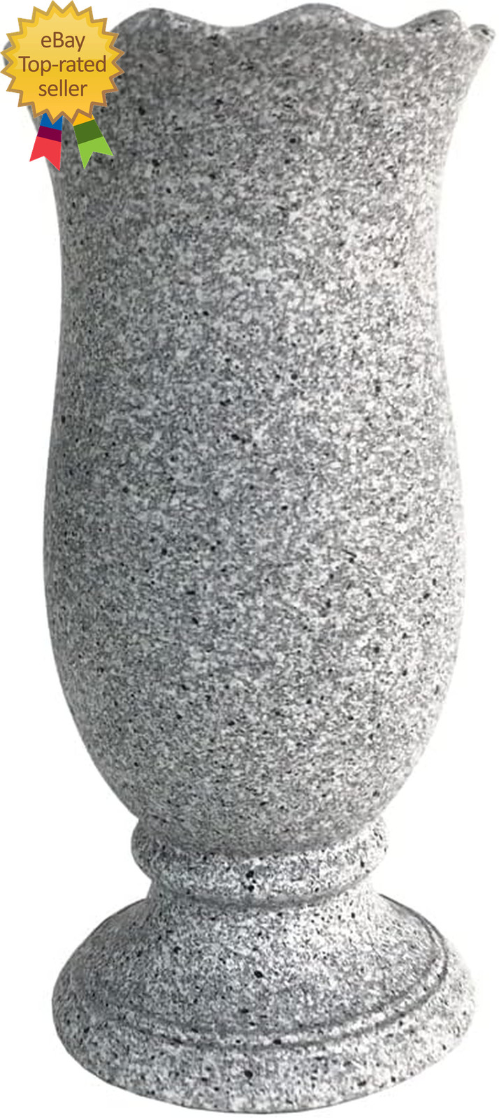 Grave Vase for Cemetery Memorial Grave Decoration Marble Color with Ground