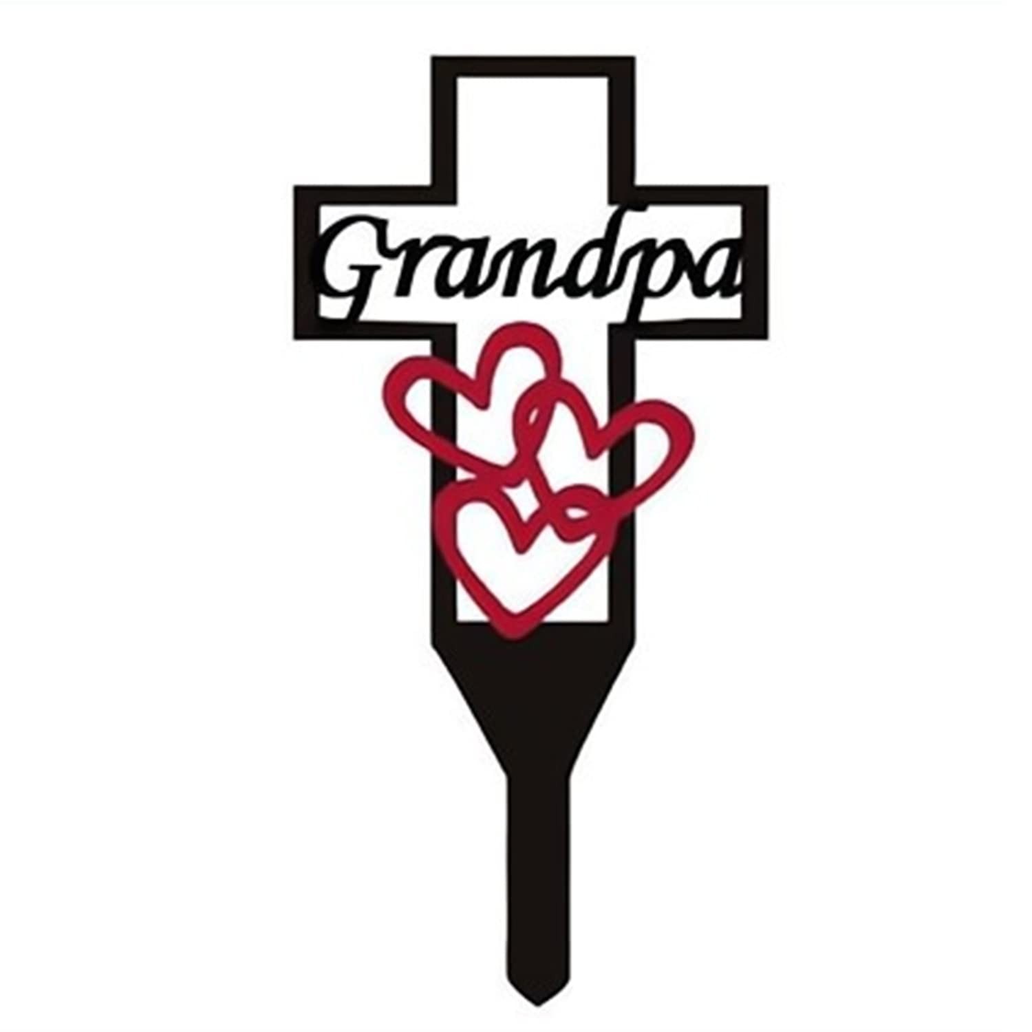 Metal Cross Garden Stake Memorial Sign Marker for Grave, Cemetery Decorations…