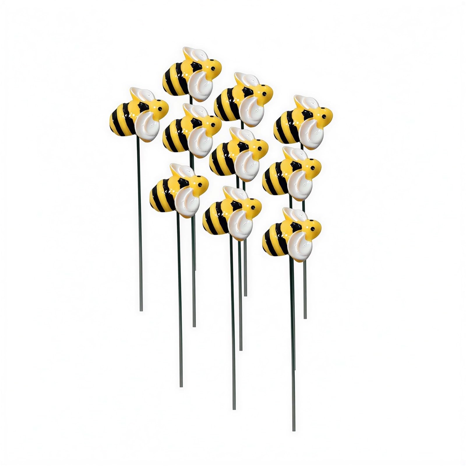 Bee Garden Stakes, Resin Bumble Bee Flower Pot Decorations for Outdoor Lawn, …