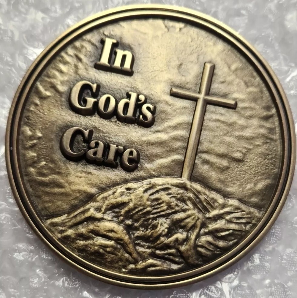 Batesville LifeStories “In God’s Care” Bronze Casket Medallion Funeral Magnet