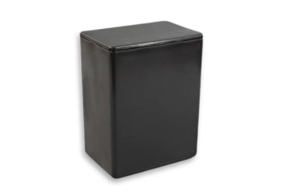 Temporary Travel Cremation Urn/Box black plastic Human Ashes 8x6x4 TSA Approved