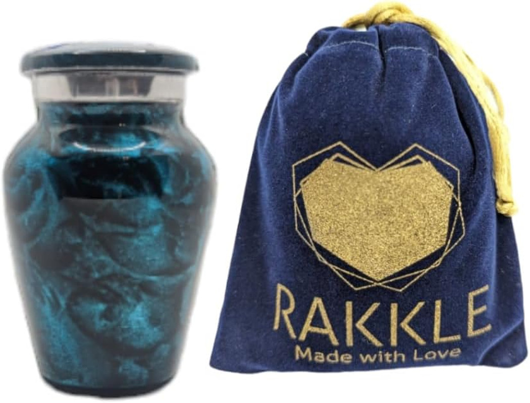 Beautiful Ocean Blue Urns for Human Ashes Adult Female, Burial, Decorative, Fune