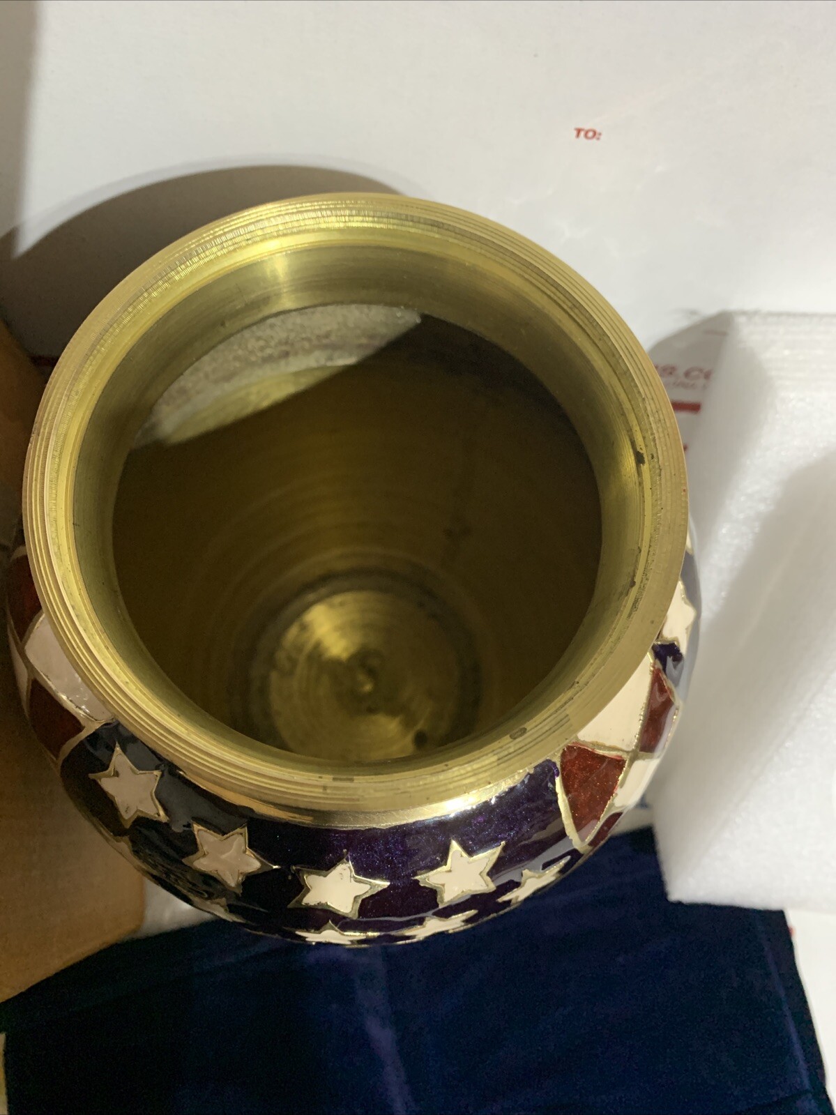 Patriotic Flag Classic Large Urn for Human Ashes – for Veterans First Responders