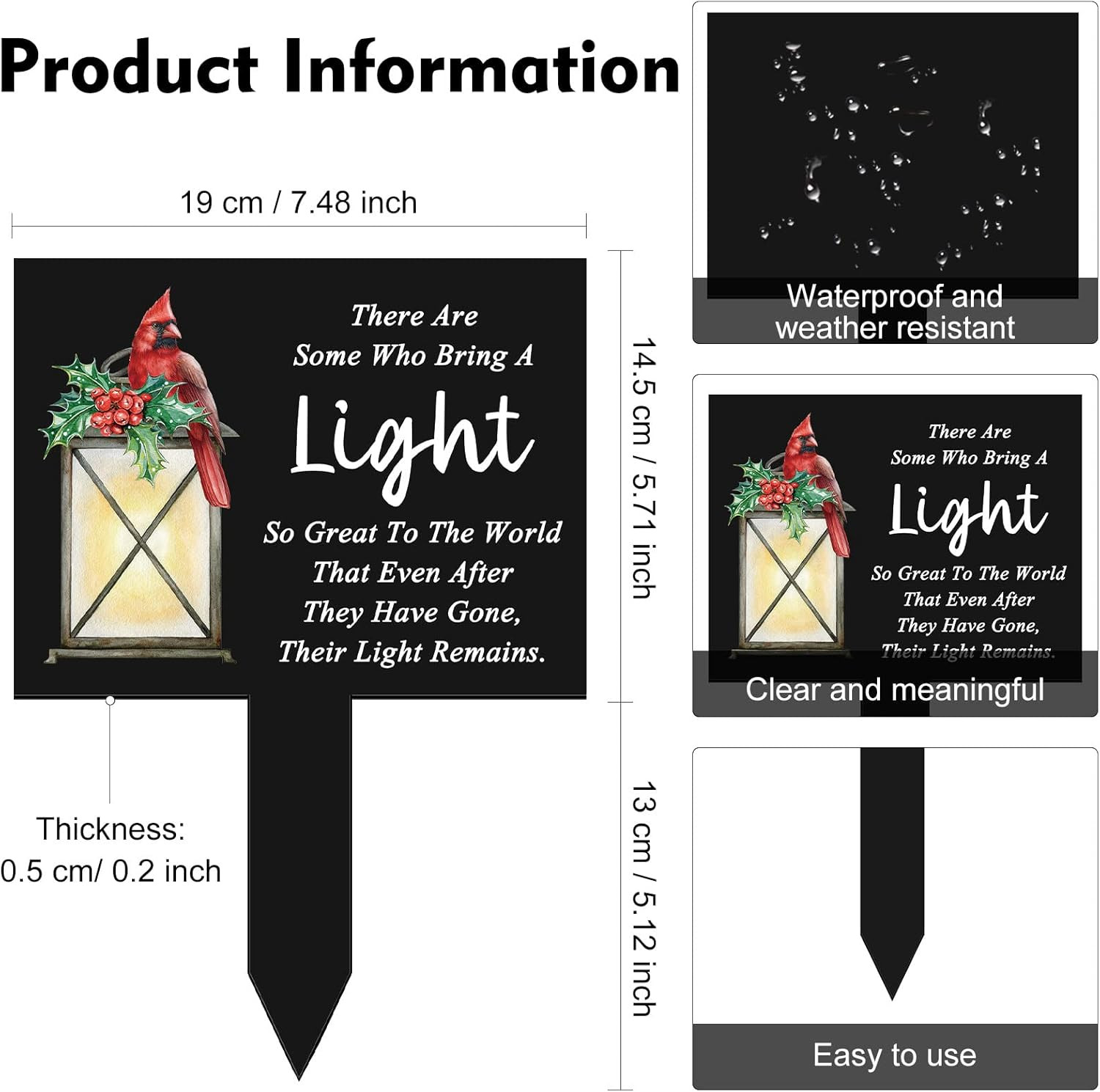Cardinals Memorial Gift Cardinal Grave Markers Cemetery Plaque Stake Markers Mem