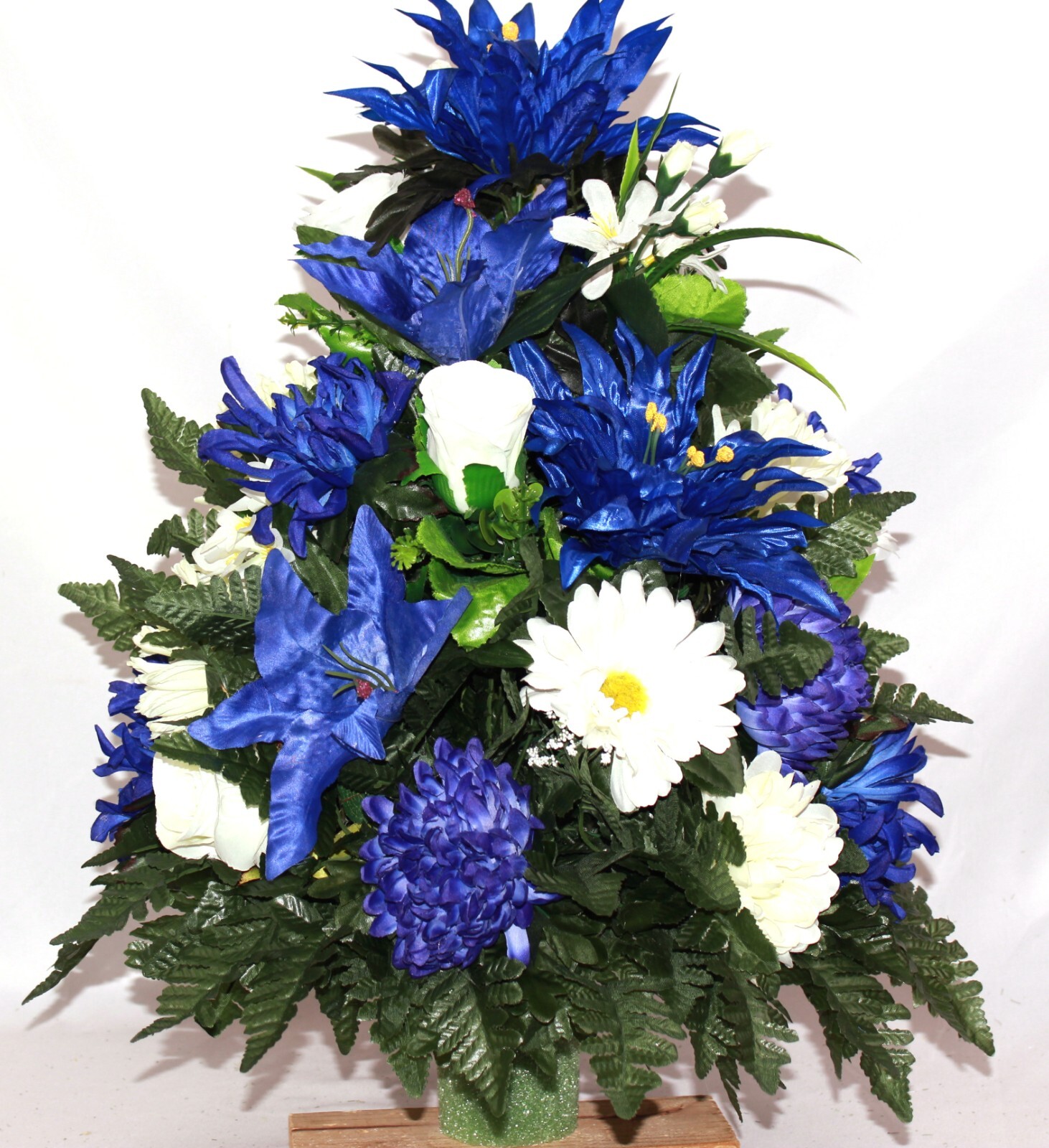 XL Handmade Spring Mix-360 Degree-Cemetery Flower Arrangement – Artificial