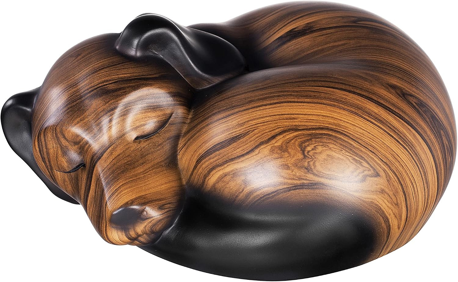 Sleeping Resin Dog Urn for Ashes – Elegant Pet Memorial (Brown)