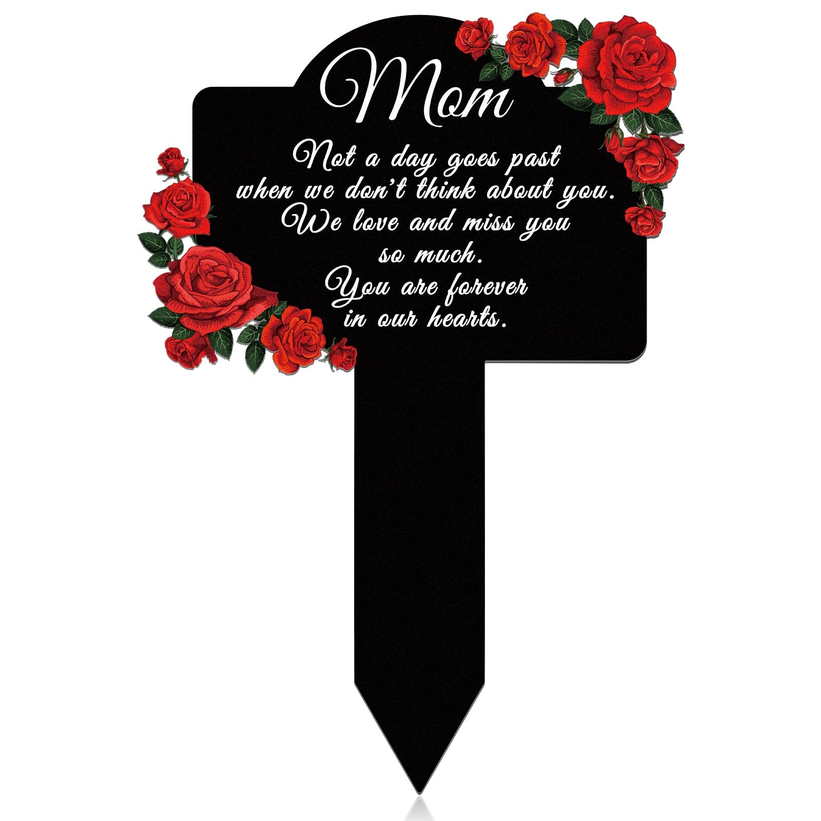 Memorial Stakes Grave Cemetery Decorations Metal Grave Plaque Markers Mom Pla…