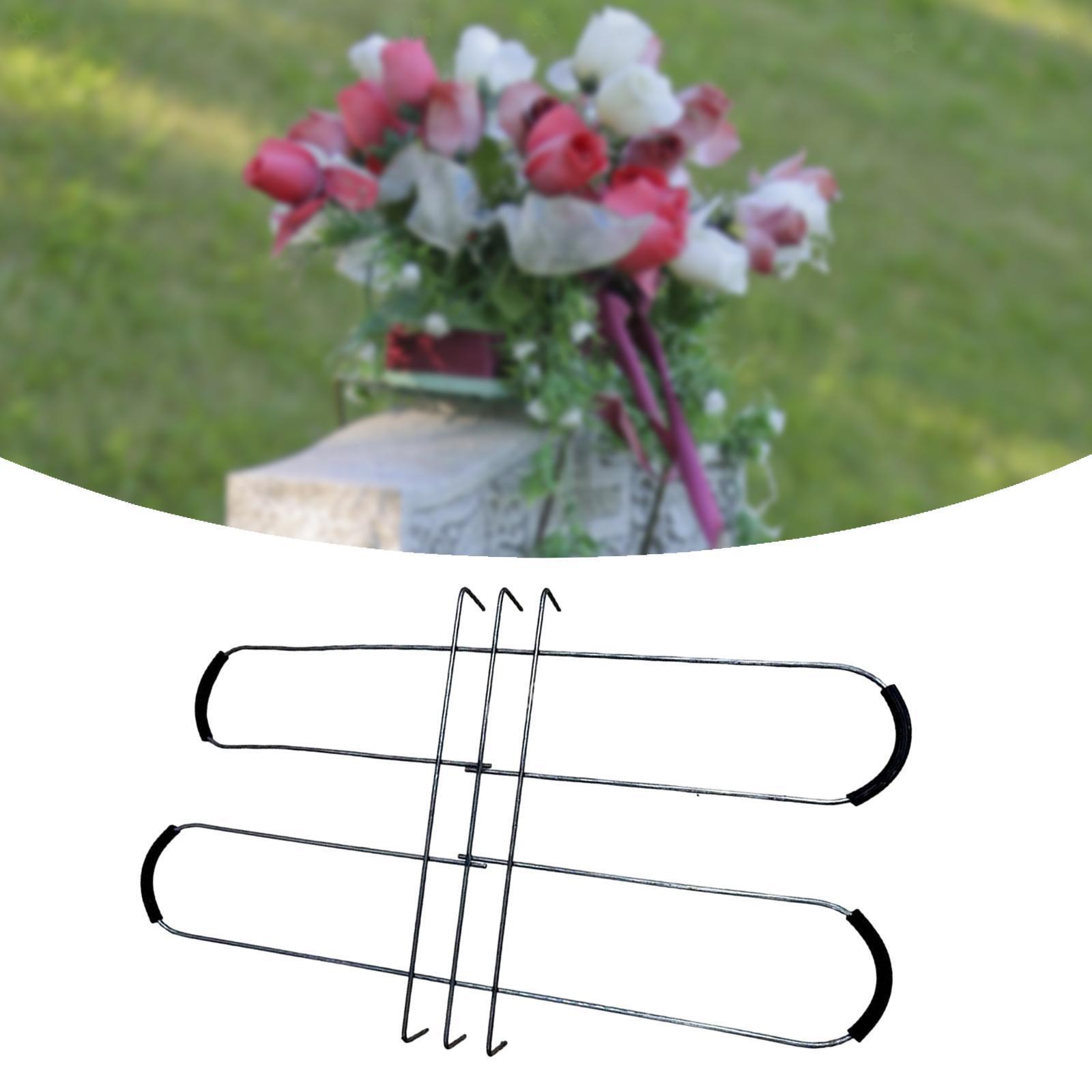Headstone Flower Saddle Metal Gravestone Saddle for Cemetery Farmhouse Patio