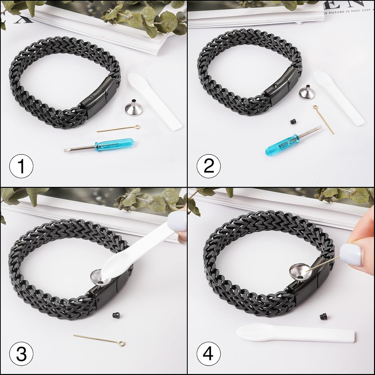 Urn Bracelet for Human Ashes Cremation Bracelet Stainless Steel Ashes Bracelet C
