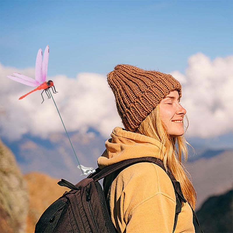 12 PCS Fake Dragonfly Clip Colorful Hat Clip 3D Dragonfly Garden Decor for Pa…