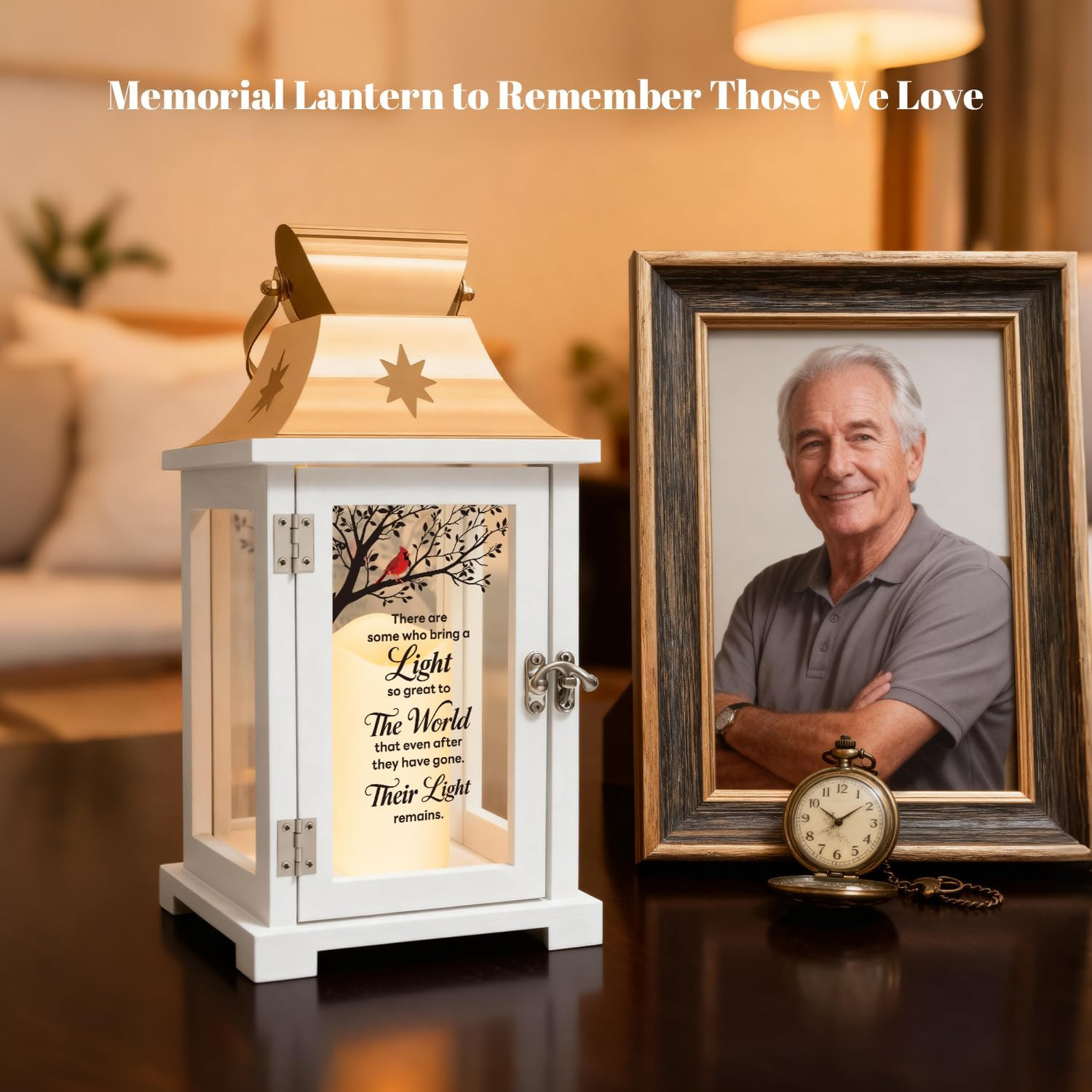 Memorial Lantern – Thoughtful Bereavement Gift for Loss of Loved One, Sympathy a