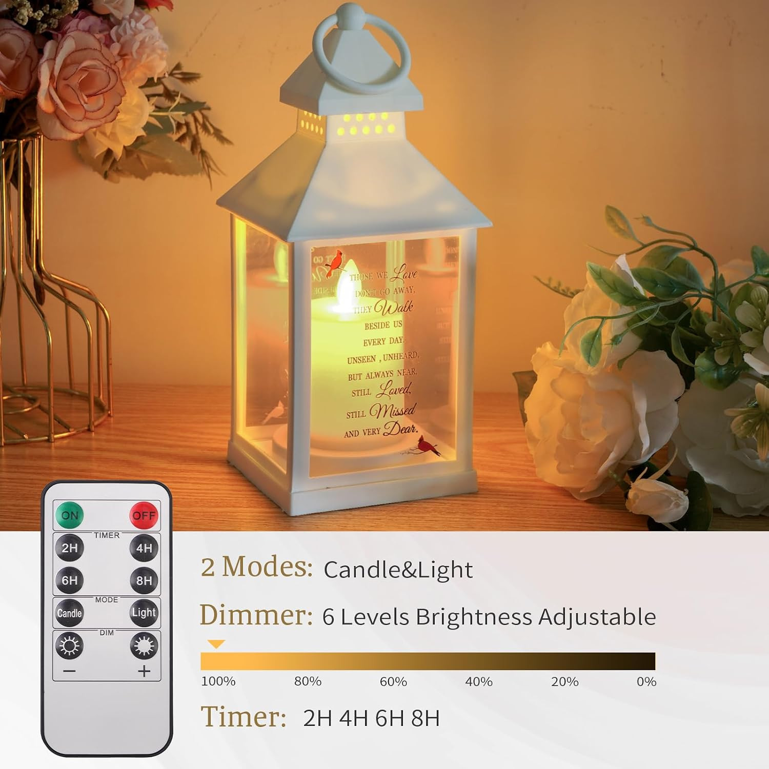 Sympathy Gifts for Loss of Loved One, Memorial Gift Lantern with Card, Bereaveme