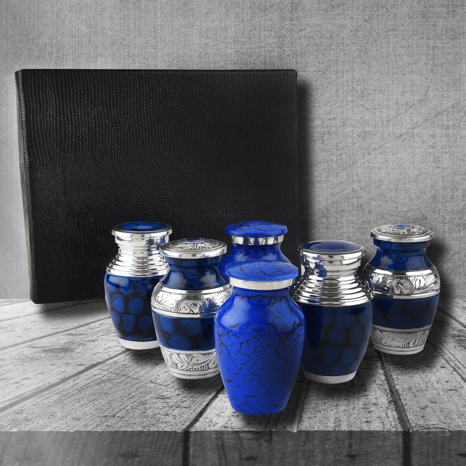Bold Divine Small Cremation Urns for Human Ashes | Set of 6 | 3 Cubic Inches…