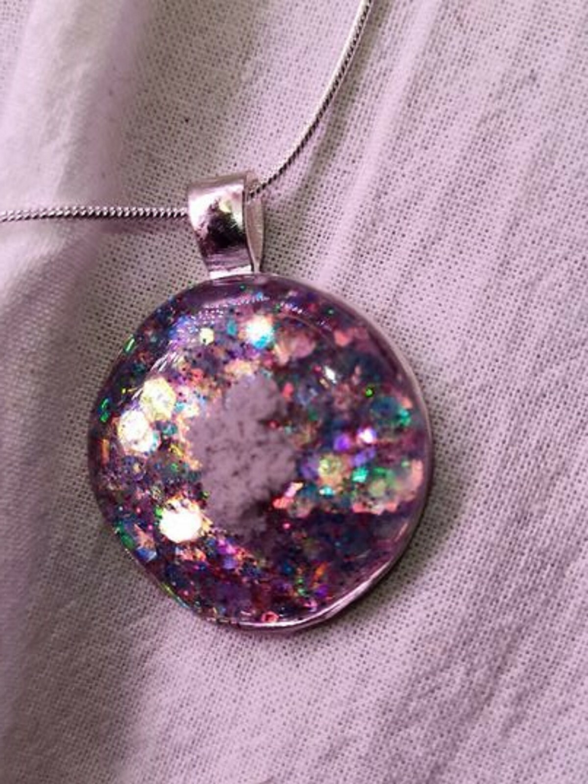 Memorial Pendant Necklace Cremation Cremains Loved One Pet Keepsake Pendant