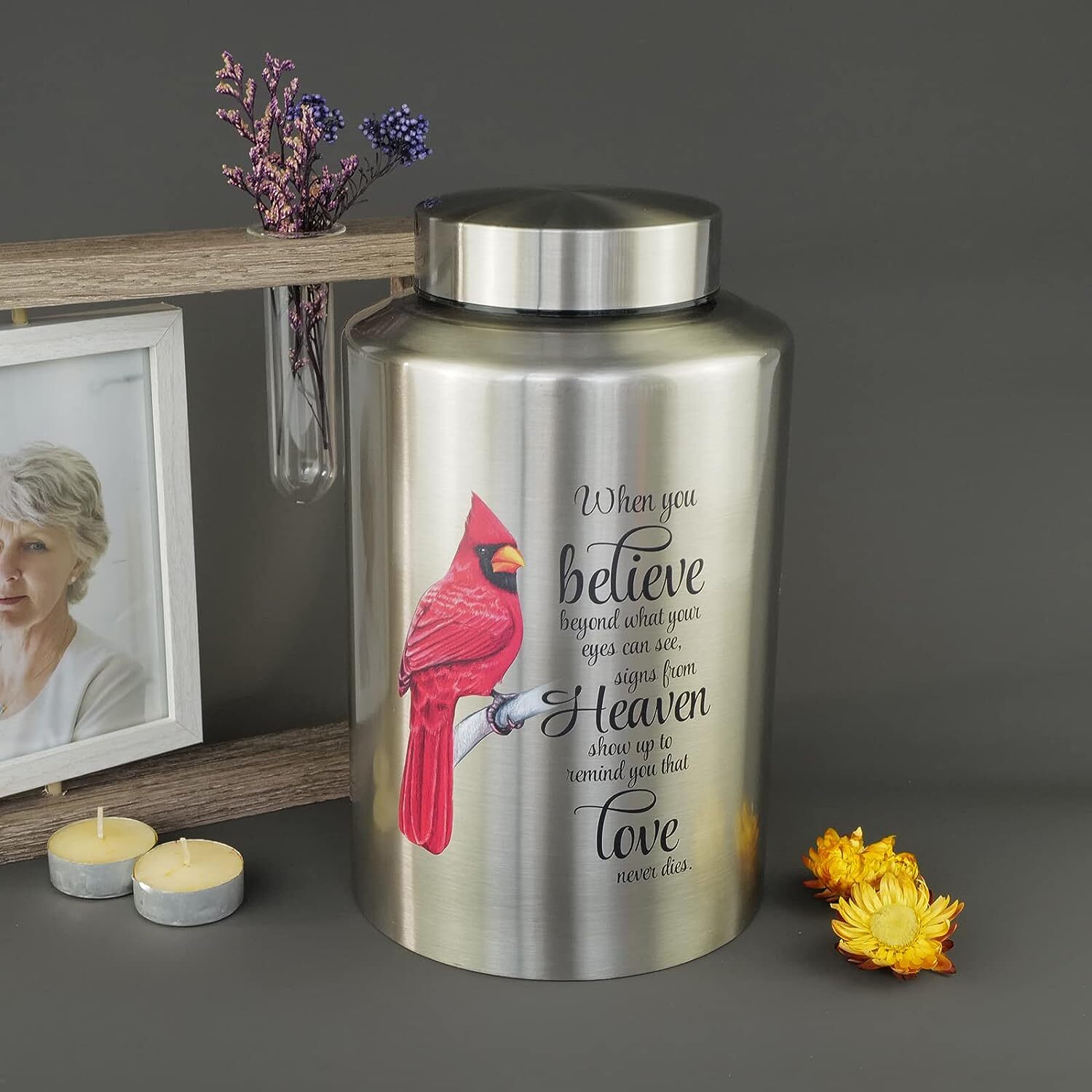Up to 220 Lbs Large Cremation Urns for Adult Human Ashes, 220 Lbs, Cardinal