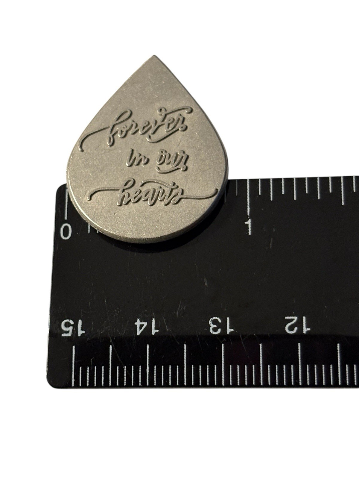 Forever in Our Hearts Mini Tear Drop Memorial Tokens Grief Gift Metal Set of 6