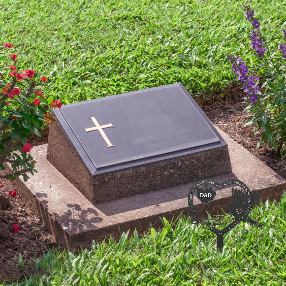 Memorial Grave Markers for Dad | Cemetery Decorations & Outdoor Plaques