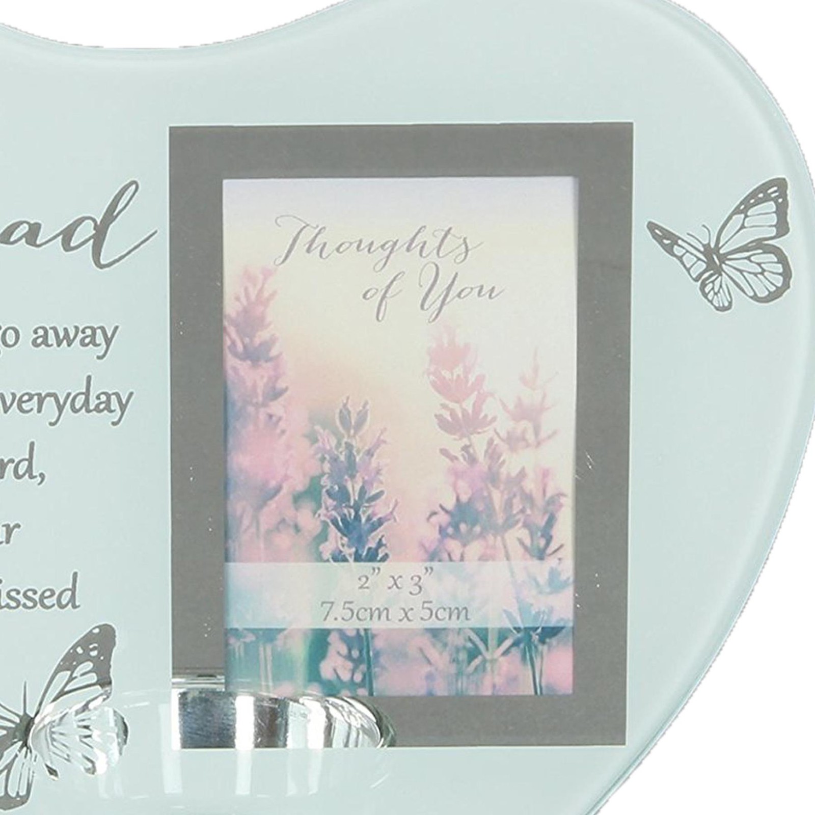 Glass Memorial Tea Light Candle Holder with Photo Frame – Grandad