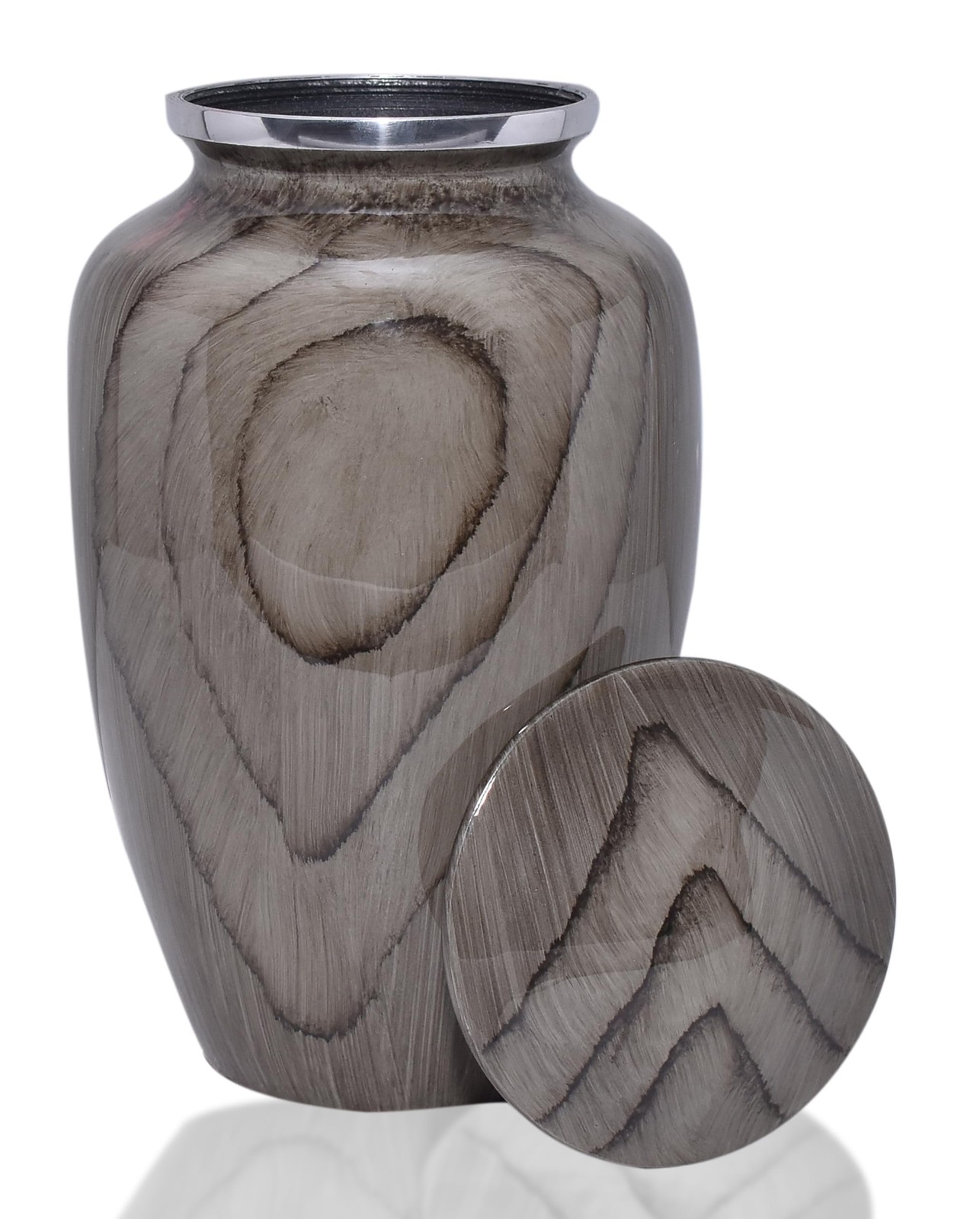 BOLD & DIVINE Wooden Textured Large Cremation Urn | Human Ashes Memorial Urn,…