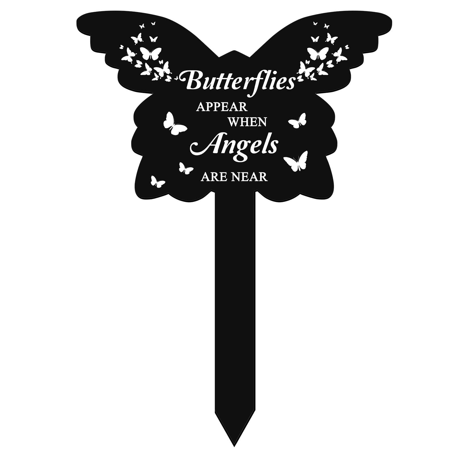 Butterfly Grave Decoration for Cemetery Father’s Day Memorial Gift Grave Marker.