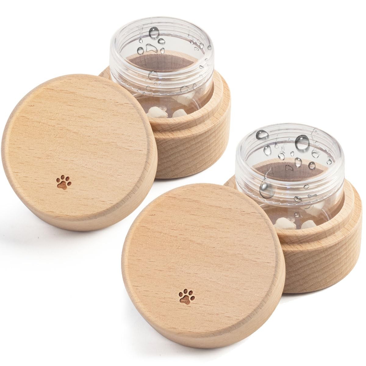 2PCS Pet Urns for Dog or Cat Ashes, Pet Hair Keepsake Box, Mini urns for pet …