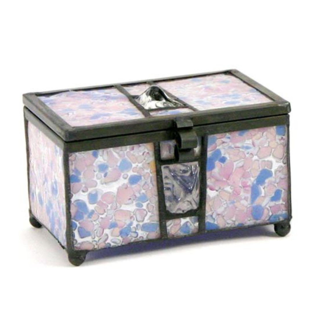 Bundle – Kaleidoscope Stained Glass Chest Cremation Urn and Keepsake Urn Bundle
