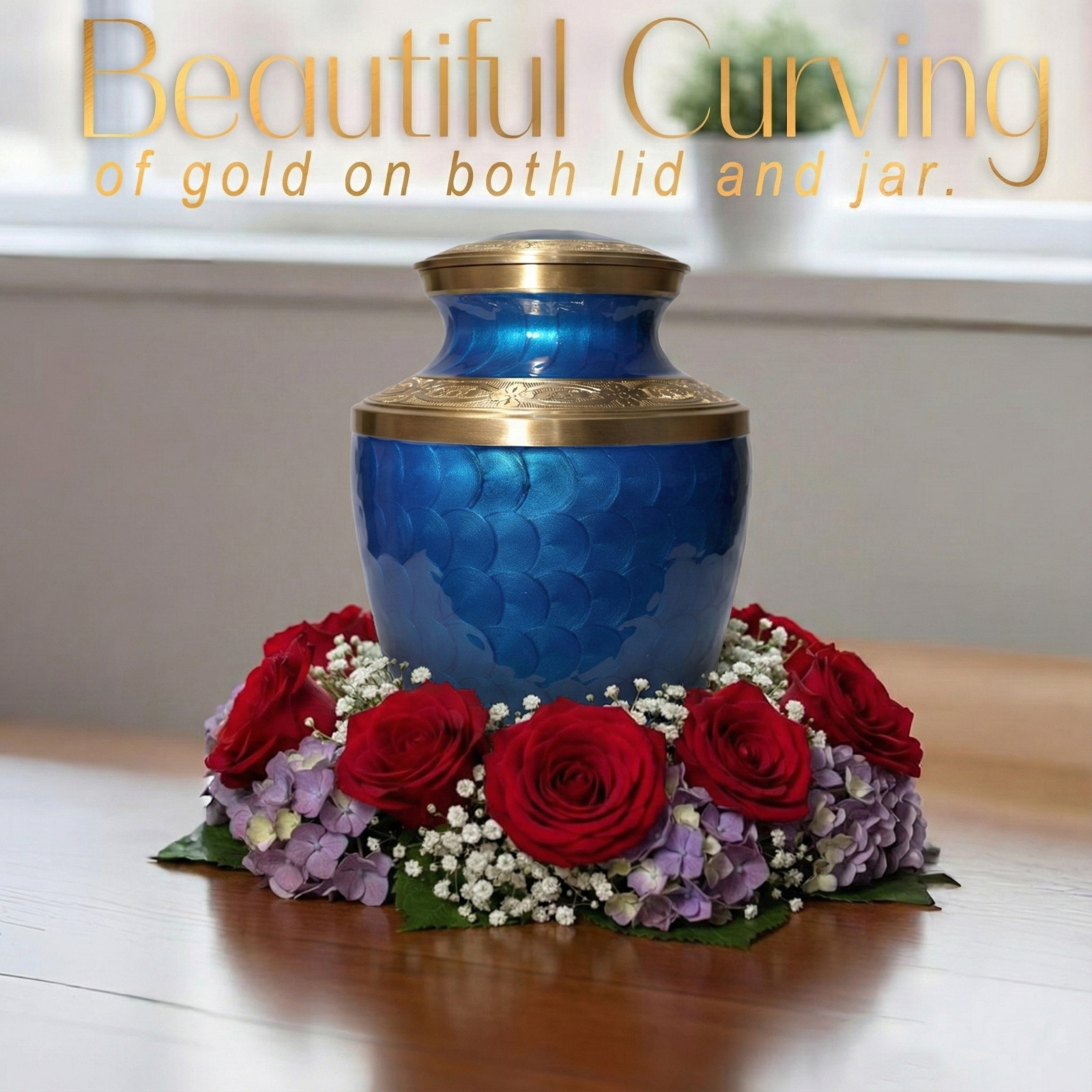 Large Solid Brass Cremation Urn for Human Ashes Handcrafted Funeral Memorial Urn