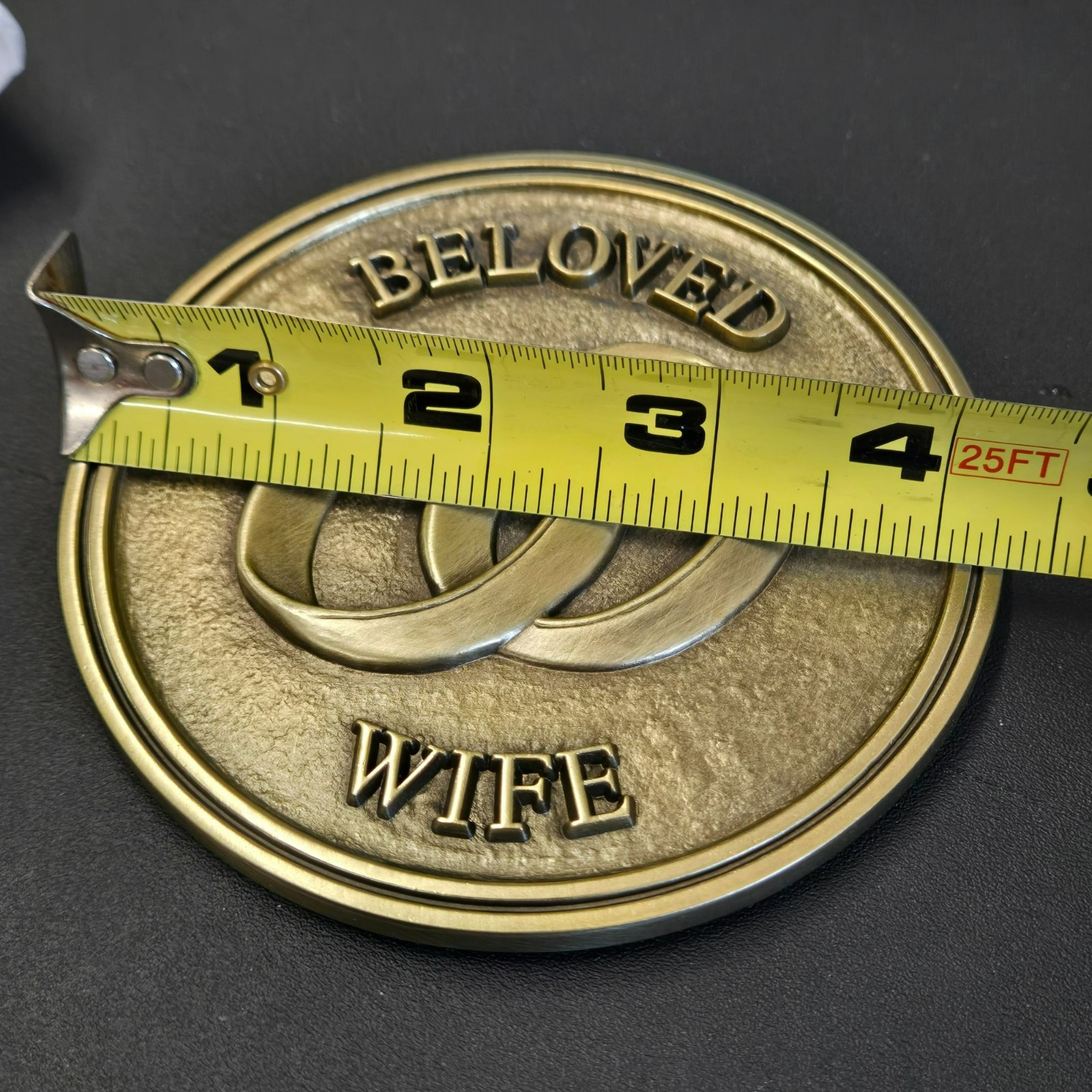 New Batesville Casket LifeStories Display Funeral Medallion Magnet Wife Brass