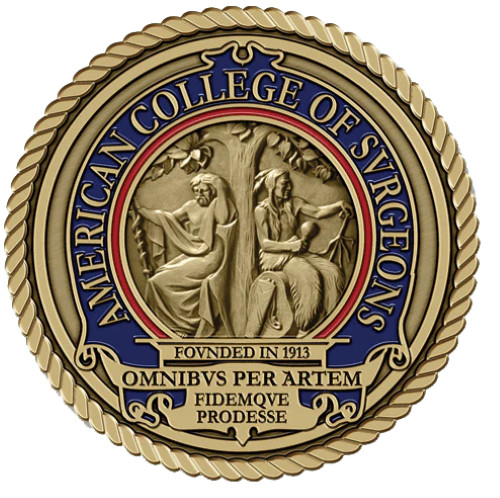 American College of Surgeons Medallion for Box Cremation Urn/Flag Case – 4 Inch