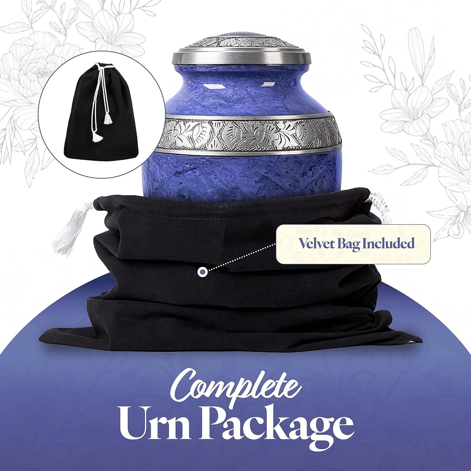 Durable Purple Cremation Urn with Threaded Lid – Handcrafted Memorial for Adults